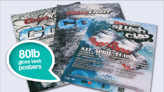 80lb Gloss Text Posters