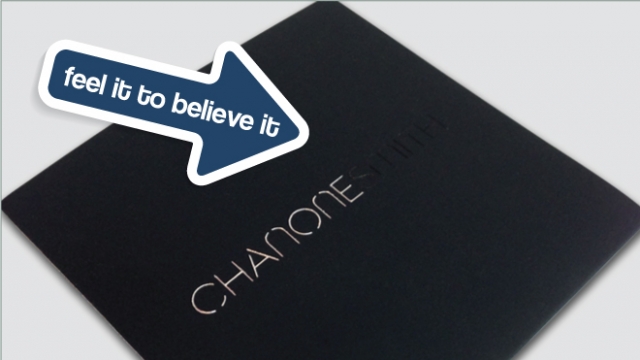 Feel the suede lamination to believe it